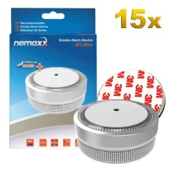 Schlussverkauf ✨ 15x Nemaxx M1-Mini Rauchmelder Silberfarben - Fotoelektrischer Rauchwarnmelder Nach Neuestem VdS Standard Mit Lithiumbatterie Typ DC3V Nach DIN EN14604 + 15x Nemaxx Magnethalterung 🌟 -Nemaxx Verkäufe unnamed file 1080