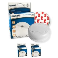 Nemaxx Verkäufe 24 Aktion 🎉 2x Nemaxx WL2 Funkrauchmelder Rauchmelder Brandmelder Set Funk Koppelbar Vernetzt - Nach EN 14604 + 2x Nemaxx NX1 Quickfix Magnetbefestigung ⭐