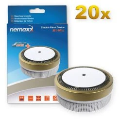 Auslauf ✔️ 20x Nemaxx M1-Mini Rauchmelder - Sensibler, Photoelektrischer Rauchwarnmelder Mit Lithiumbatterie Typ DC3V Nach DIN EN14604 & VdS - Gold 😍