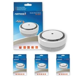Bestes Angebot ⭐ 3x Nemaxx M1-Mini Rauchmelder - Sensibler, Photoelektrischer Rauchwarnmelder Mit Lithiumbatterie Typ DC3V Nach DIN EN14604 & VdS - Weiß 💯