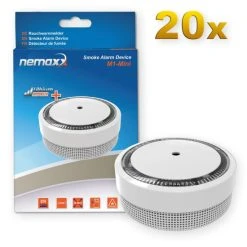 Blitzangebot 🛒 20x Nemaxx M1-Mini Rauchmelder - Sensibler, Photoelektrischer Rauchwarnmelder Mit Lithiumbatterie Typ DC3V Nach DIN EN14604 & VdS - Weiß 🤩