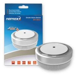 Am billigsten ⌛ 3x Nemaxx M1-Mini Rauchmelder Silberfarben - Fotoelektrischer Rauchwarnmelder Nach Neuestem VdS Standard Mit Lithiumbatterie Typ DC3V Nach DIN EN14604 + 3x Nemaxx Magnethalterung 😉