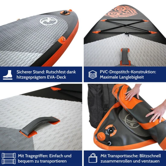 Billig 😍 NEMAXX PB366II Stand Up Paddle Board (SUP), Aufblasbar & Leicht Zu Transportieren - Inkl. Tasche, Paddel, Finne, Luftpumpe, Repair Kit 😍 5 Billig 😍 NEMAXX PB366II Stand Up Paddle Board (SUP), Aufblasbar & Leicht Zu Transportieren - Inkl. Tasche, Paddel, Finne, Luftpumpe, Repair Kit 😍 – Bild 5