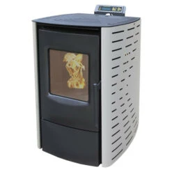 Billig ⭐ Nemaxx P6 Pelletofen Pelletkamin Pelletkaminofen 6 KW Kaminofen Heizofen Pellet Ofen Kamin Pelletheizung Heizung - Weiß - WiFi-Ready ✔️