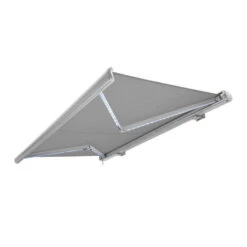 Rabatt ✔️ NEMAXX Kassettenmarkise Elektrisch Vollkassettenmarkise Mit LED, Markise Hellgrau, Kassette Weiß, Funk Fernbedienung, Wasserdicht, 400x300 Cm (4x3m) ✨