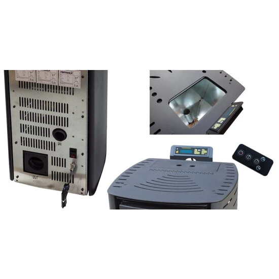 Auslauf 🛒 Nemaxx P6 Pelletofen Pelletkamin Pelletkaminofen 6 KW Kaminofen Heizofen Pellet Ofen Kamin Pelletheizung Heizung - Schwarz - WiFi-Ready 🛒 8 Auslauf 🛒 Nemaxx P6 Pelletofen Pelletkamin Pelletkaminofen 6 KW Kaminofen Heizofen Pellet Ofen Kamin Pelletheizung Heizung - Schwarz - WiFi-Ready 🛒 – Bild 8