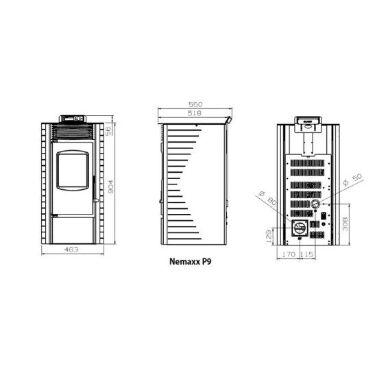 Am billigsten 👏 Nemaxx P9 Pelletofen Pelletkamin Pelletkaminofen 9 KW Kaminofen Heizofen Pellet Ofen Kamin Pelletheizung Heizung Heizgerät Kaminheizung Pellets - Schwarz - WiFi-Ready 😀 4 Am billigsten 👏 Nemaxx P9 Pelletofen Pelletkamin Pelletkaminofen 9 KW Kaminofen Heizofen Pellet Ofen Kamin Pelletheizung Heizung Heizgerät Kaminheizung Pellets - Schwarz - WiFi-Ready 😀 – Bild 4