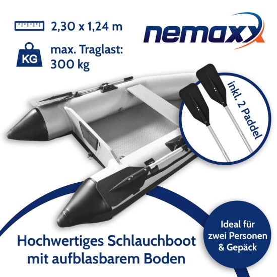 Am billigsten ⭐ NEMAXX Professional Schlauchboot 230 Cm, Paddelboot Für 2 Personen - Sportboot, Ruderboot, Aufblasbares Boot, Angelboot, Hellgrau - Inkl. 2 Paddel, Tasche, Reperatur-Set Und Fußpumpe 🌟 5 Am billigsten ⭐ NEMAXX Professional Schlauchboot 230 Cm, Paddelboot Für 2 Personen - Sportboot, Ruderboot, Aufblasbares Boot, Angelboot, Hellgrau - Inkl. 2 Paddel, Tasche, Reperatur-Set Und Fußpumpe 🌟 – Bild 5