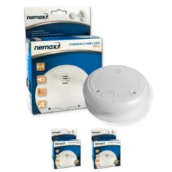 Bestpreis ❤️ 2x Nemaxx WL2 Funkrauchmelder - Hochwertiger Rauchmelder Brandmelder Set Funk Koppelbar Vernetzt - Nach DIN EN 14604 🎉