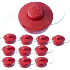 Beste Bewertungen von 👏 10x Nemaxx FS2 Fadenspule Mit Tippautomatik Doppelfadenkopf Fadenkopf Mähkopf Mähfaden Nylonschnurrolle Grasschneider Zubehör Ersatz Spule Für Benzin Motorsense - Rot 🥰