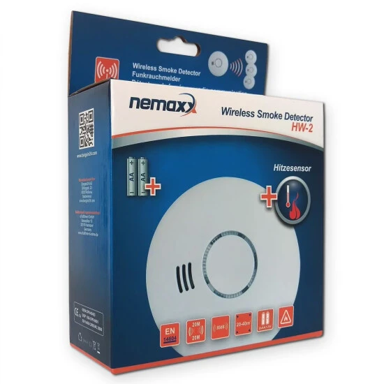 Schlussverkauf 💯 1x Nemaxx HW-2 Funkrauchmelder Rauchmelder Hitzemelder Mit Kombiniertem Rauch- Und Thermosensor Nach DIN EN 14604 - Weiss ⌛ 4 Schlussverkauf 💯 1x Nemaxx HW-2 Funkrauchmelder Rauchmelder Hitzemelder Mit Kombiniertem Rauch- Und Thermosensor Nach DIN EN 14604 - Weiss ⌛ – Bild 4