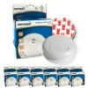 Brandneu 🛒 6x Nemaxx WL2 Funkrauchmelder Rauchmelder Brandmelder Set Funk Koppelbar Vernetzt - Nach EN 14604 + 6x Nemaxx NX1 Quickfix Magnetbefestigung ✨