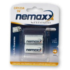 Budget 🥰 Nemaxx 3V Photo Lithium Batterie CR123A Photobatterie Fotobatterie Mit 1700mAh Im 50er Pack (25x Blister) ✨ -Nemaxx Verkäufe unnamed file 589