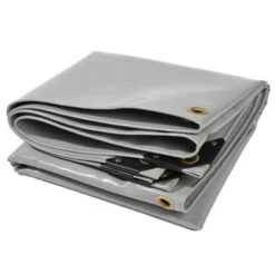 Nemaxx Verkäufe 22 Aktion ✨ NEMAXX PLA47 Premium Abdeckplane 400x700 Cm Grau Mit Ösen, 650 G/m² PVC Wasserdicht&reißfest - Hochwertige Plane Universell Für LKW, Pool, Holz Gartenmöbel - Abdeckung, Schutzplane, Gewebeplane, 28m² ✔️