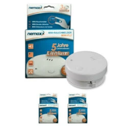 Budget 🎁 2x Nemaxx Mini-FL2 Rauchmelder - Hochwertiger & Diskreter Mini Brandmelder Feuermelder Rauchwarnmelder Mit Lithium Batterie - Nach DIN EN 14604 ⭐