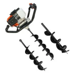 Schlussverkauf ⌛ Nemaxx EB52 Benzin Erdlochbohrer Set Mit 3 Bohrschnecken - Leistungsstarker Zweitaktmotor Mit 52ccm, 3 PS - Erdbohrer Erdlochbohrgerät Pfahlbohrer Brunnenbohrer Eisbohrer ✨