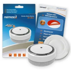 Blitzangebot 💯 Nemaxx M1-Mini Rauchmelder - Sensibler, Photoelektrischer Rauchwarnmelder Mit Lithiumbatterie Typ DC3V Nach DIN EN14604 & VdS - Weiß + NX1 Befestigungspad 🌟