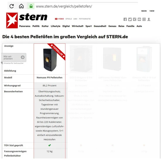 Top 10 🎁 Nemaxx P9 Pelletofen Pelletkamin Pelletkaminofen 9 KW Kaminofen Heizofen Pellet Ofen Kamin Pelletheizung Heizung Heizgerät Kaminheizung Pellets - Weiß - WiFi-Ready ✨ 5 Top 10 🎁 Nemaxx P9 Pelletofen Pelletkamin Pelletkaminofen 9 KW Kaminofen Heizofen Pellet Ofen Kamin Pelletheizung Heizung Heizgerät Kaminheizung Pellets - Weiß - WiFi-Ready ✨ – Bild 5