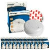 Bestpreis 😍 12x Nemaxx WL2 Funkrauchmelder Rauchmelder Brandmelder Set Funk Koppelbar Vernetzt - Nach EN 14604 + 12x Nemaxx NX1 Quickfix Magnetbefestigung ⭐