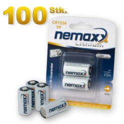 Budget ⭐ Nemaxx 3V Photo Lithium Batterie CR123A Photobatterie Fotobatterie Mit 1700mAh Im 100er Pack (50x Blister) 😍 -Nemaxx Verkäufe unnamed file 908